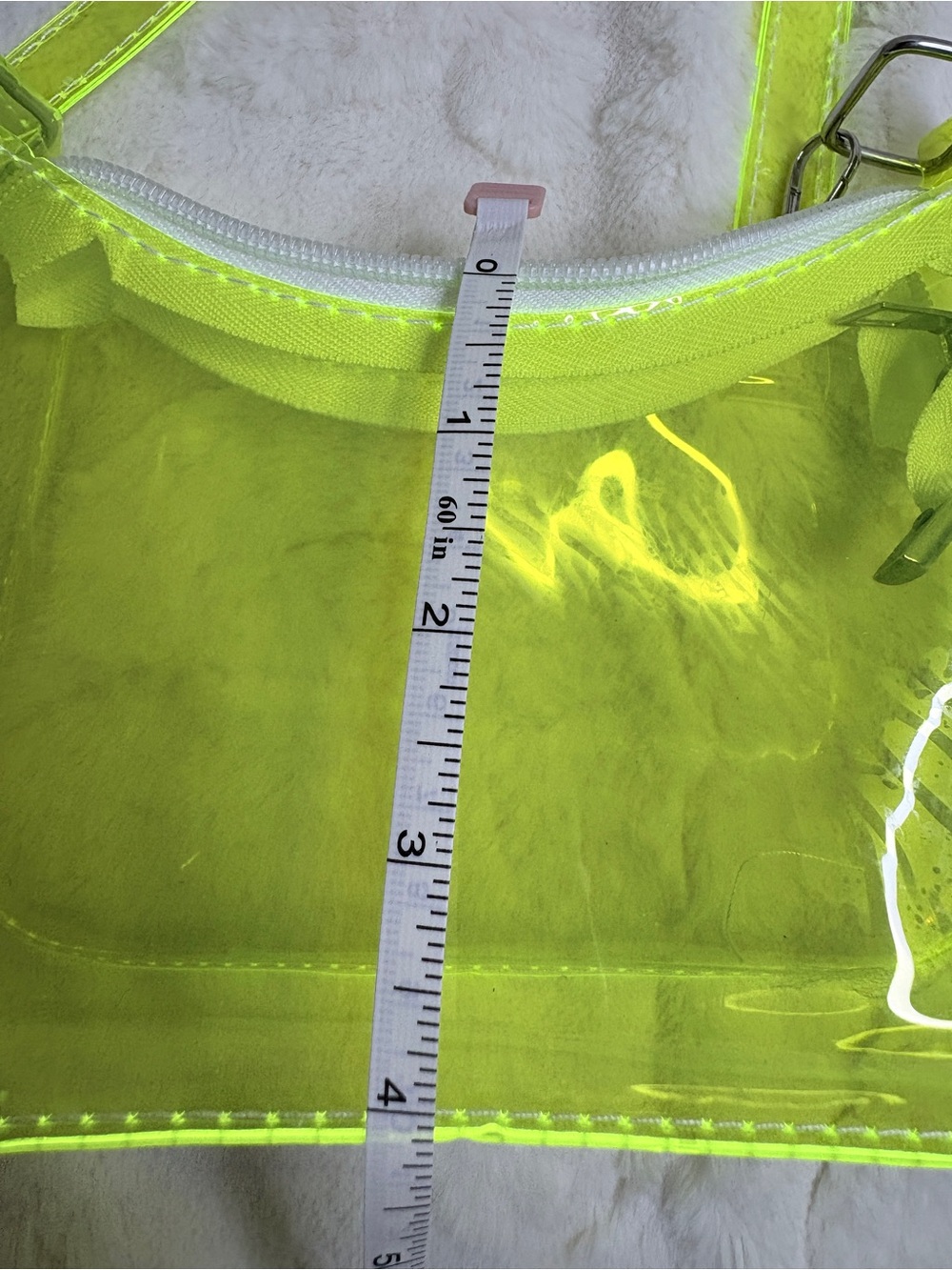 Neon Yellow Clear Jelly Event Shoulder Bag - Picture 11 of 11